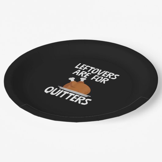 Assiettes En Carton Les Restes Sont Pour Quitters Drôle Thanksgiving T (Angle)