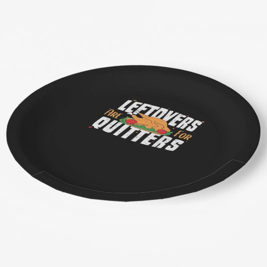 Assiettes En Carton Les Restes Sont Pour Quitters Drôle Thanksgiving T (Angle)