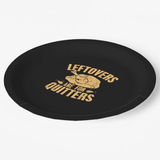 Assiettes En Carton Les Restes Sont Pour Quitters Drôle Thanksgiving T (Angle)