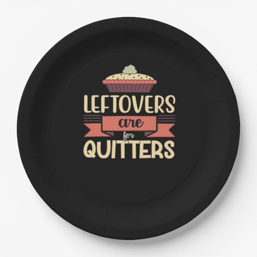 Assiettes En Carton Les Restes Sont Pour Quitters Funny Thanksgiving C (Devant)
