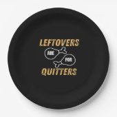 Assiettes En Carton Les restes sont pour Quitters Retro Graphic (Devant)