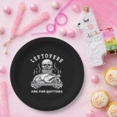 Assiettes En Carton Les restes sont pour Quitters Skeleton Thanksgivin (Fête)