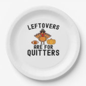 Assiettes En Carton Les Restes Sont Pour Quitters Thanksgiving Day Tur (Devant)