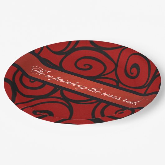 Assiettes En Carton Les Roses de la reine (Angle)