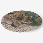 Assiettes En Carton Les souris au travail Threading l'aiguille (Beatri (Angle)