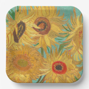 Assiettes En Carton Les tournesols de Van Gogh 