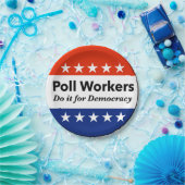 Assiettes En Carton Les Travailleurs Du Sondage Le Font Pour La Démocr (Fête)