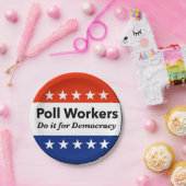 Assiettes En Carton Les Travailleurs Du Sondage Le Font Pour La Démocr (Fête)