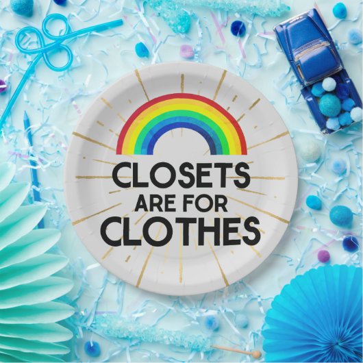 Assiettes En Carton Les Vêtements Sont Pour Gay pride (Fête)