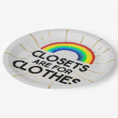 Assiettes En Carton Les Vêtements Sont Pour Gay pride (Angle)