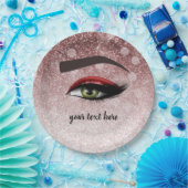 Assiettes En Carton Les yeux rouges clignotent | maquillage (Fête)