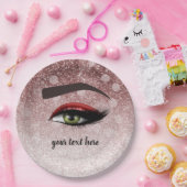 Assiettes En Carton Les yeux rouges clignotent | maquillage (Fête)