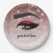 Assiettes En Carton Les yeux rouges clignotent | maquillage (Devant)