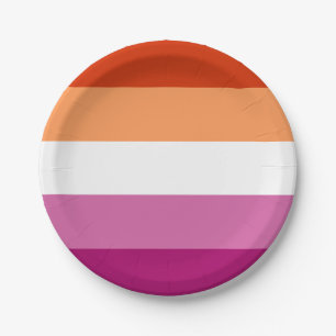 Assiettes En Carton Lesbian Pride Flag LGBTQ