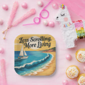 Assiettes En Carton Less Scrolling, More Living (Fête)