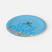 Assiettes En Carton "Let’s PAWTY" Labrador Party Lt. Plaques en papier (Angle)