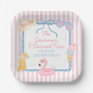 Assiettes En Carton L'été où j'ai eu deux ans Fête d'anniversaire de 2