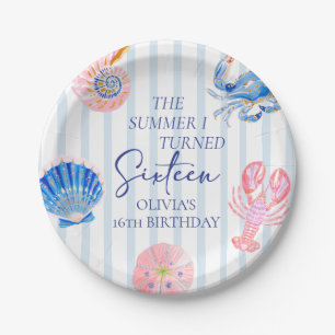 Assiettes En Carton L'été où j'ai eu seize ans Anniversaire 16 ans au