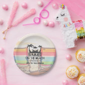 Assiettes En Carton L'été sur la plage | Personnalisé (Fête)