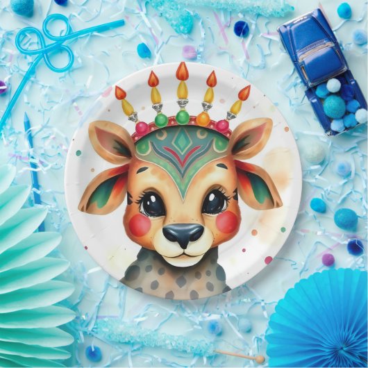 Assiettes En Carton L'ethnie africaine Kwanzaa les animaux sauvages dé (Fête)