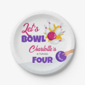 Assiettes En Carton Let's Bowl Kids Bowling Birthday Party (Devant)