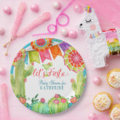 Assiettes En Carton Lets Fiesta Cactus Baby shower bleu garçon Margari (Fête)