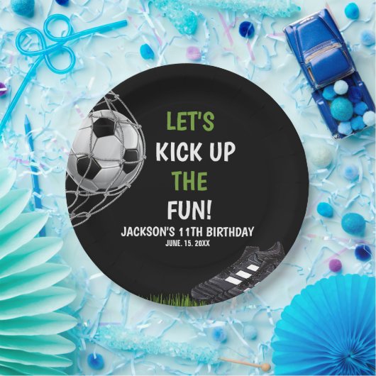 Assiettes En Carton Let's Kick up the fun!, Fun Soccer Birthday (Fête)