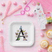 Assiettes En Carton LETTRE A DU BROUILLARD D'AQUATIE Florale (Fête)