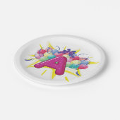 Assiettes En Carton Lettre A Plaques papier de célébration (Angle)