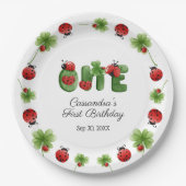 Assiettes En Carton LETTRE alphabet Ladybug Enfants 1er anniversaire B (Devant)