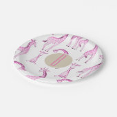 Assiettes En Carton LETTRE Baby shower MONOGRAPHIQUE CHAUSSÉE CHAUSSÉE (Angle)