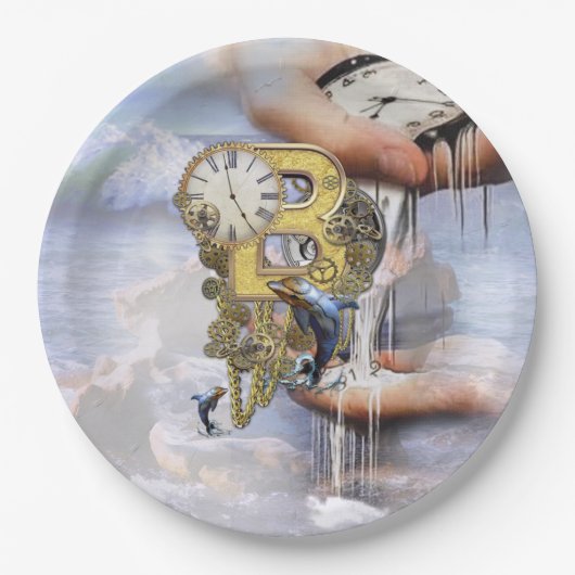 Assiettes En Carton Lettre d'anniversaire B (Devant)