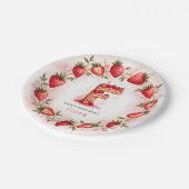 Assiettes En Carton LETTRE D'Assiette D'Anniversaire fraise F Cake Des (Angle)