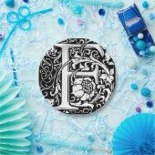 Assiettes En Carton Lettre F Monogramme médiéval Art Nouveau (Fête)