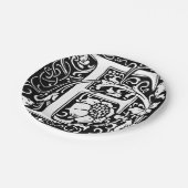 Assiettes En Carton Lettre F Monogramme médiéval Art Nouveau (Angle)