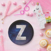 ASSIETTES EN CARTON LETTRE MINUSCULE ESPACE BLANC BLANC Z (Fête)