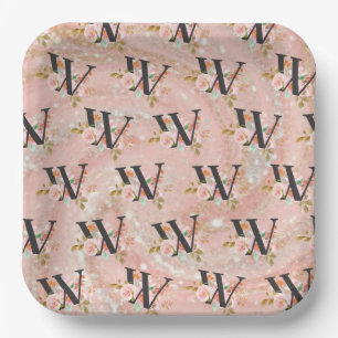 Assiettes En Carton Lettre W