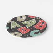 Assiettes En Carton Lettres Alphabet Silly A-B-C-D (Angle)