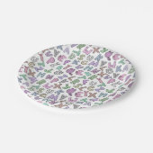 Assiettes En Carton Lettres de l'alphabet de doodle mignon Whimsical (Angle)