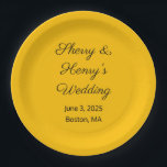 Assiettes En Carton Lettres douces Mariage de couleur or<br><div class="desc">Ces assiettes si élégantes seront un atout pour votre mariage. Personnalisable . Par Sharon Lee Hudson.</div>
