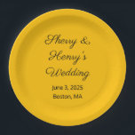 Assiettes En Carton Lettres douces Mariage de couleur or<br><div class="desc">Ces assiettes si élégantes seront un atout pour votre mariage. Personnalisable . Par Sharon Lee Hudson.</div>