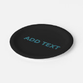 Assiettes En Carton Lettres éditées modifiables avec ombre portée (Angle)