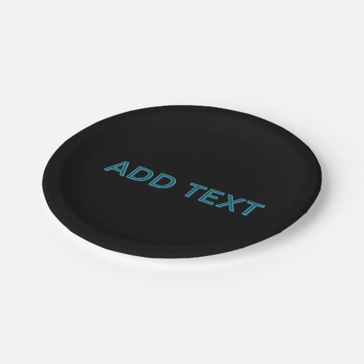 Assiettes En Carton Lettres éditées modifiables avec ombre portée (Angle)