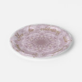 Assiettes En Carton Leur nom Custom Crystal Message Rose Quartz (Angle)