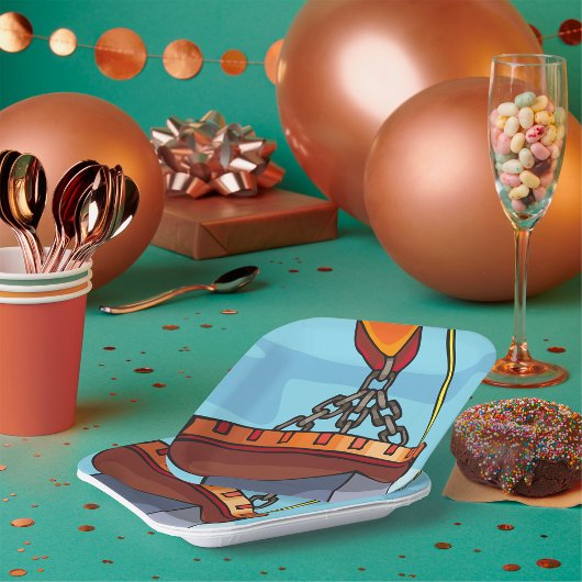 Assiettes En Carton Levage de grue