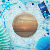 Assiettes En Carton Lever de soleil sur la mer des Caraïbes Aruba II (Fête)