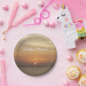 Assiettes En Carton Lever de soleil sur la mer des Caraïbes Aruba II (Fête)