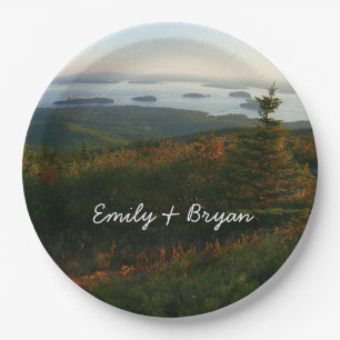 Assiettes En Carton Lever du soleil à Cadillac Mountain I