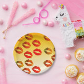 Assiettes En Carton Lèvres Plaques de papier personnalisées 7 po (Fête)