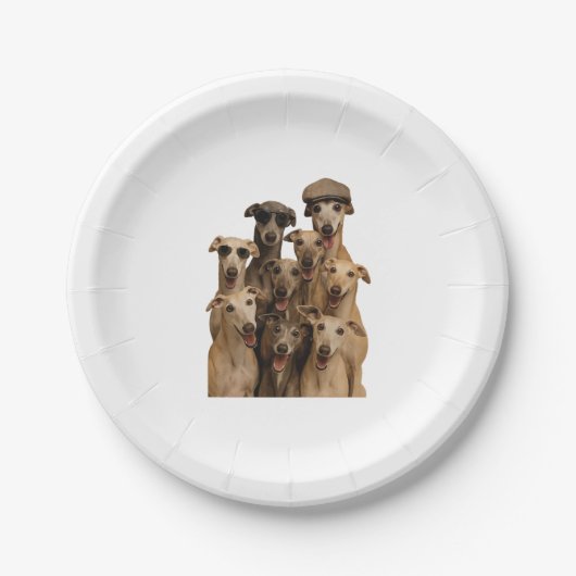 Assiettes En Carton Lévrier (Devant)